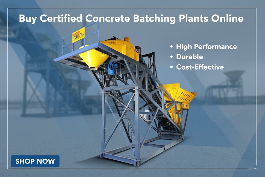 Buy Certified Concrete Batching Plants Online – High Performance, Durable & Cost-Effective