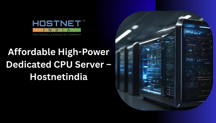 Affordable High-Power Dedicated CPU Server – Hostnetindia