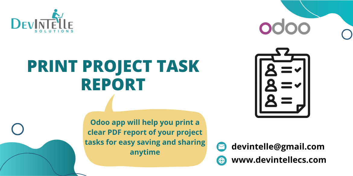 Print Project Task Report in Odoo